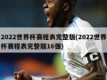 2022世界杯赛程表完整版(2022世界杯赛程表完整版16强)