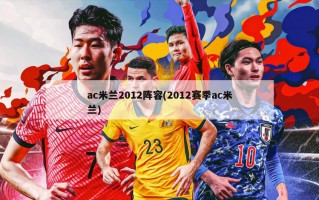 ac米兰2012阵容(2012赛季ac米兰)