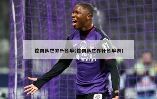 德国队世界杯名单(德国队世界杯名单表)