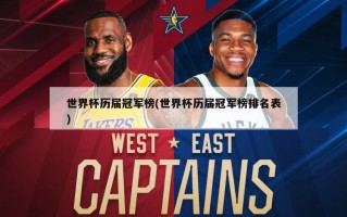世界杯历届冠军榜(世界杯历届冠军榜排名表)