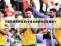 卡塔尔世界杯冠军(卡塔尔世界杯冠军是哪个队)