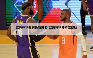 欧洲杯积分榜最新排名(欧洲杯积分榜完整版)